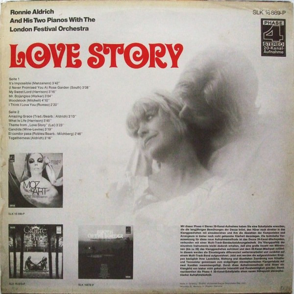Ronnie Aldrich And His Two Pianos With The London Festival Orchestra - Love Story | Decca (SLK 16 889-P)