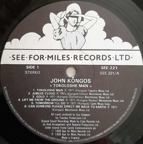 John Kongos - Tokoloshe Man | See For Miles Records Ltd. (SEE 221) - 3