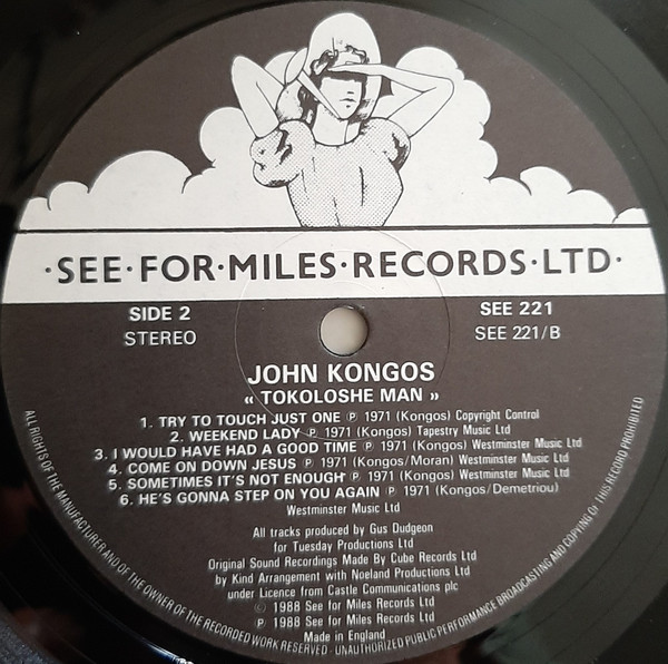 John Kongos - Tokoloshe Man | See For Miles Records Ltd. (SEE 221) - 4