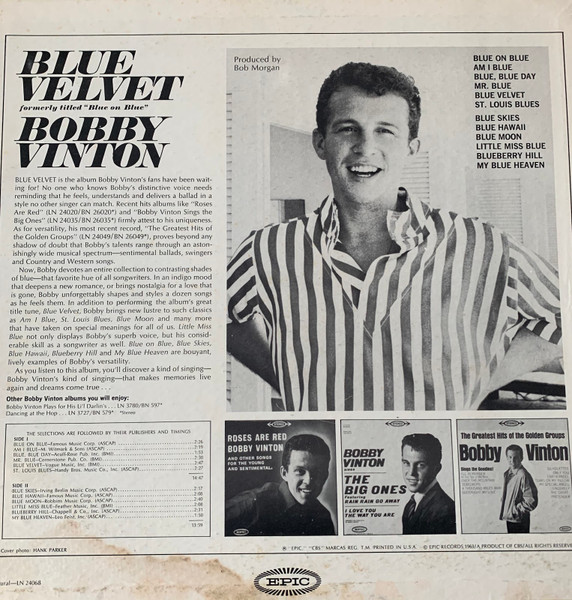 Bobby Vinton - Blue Velvet | Epic (LN 24068) - 2 Bobby Vinton - Blue Velvet | Epic (LN 24068) - 2