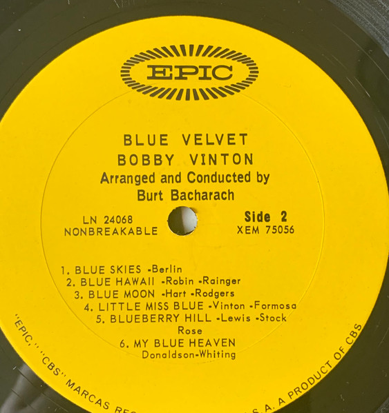 Bobby Vinton - Blue Velvet | Epic (LN 24068) - 4 Bobby Vinton - Blue Velvet | Epic (LN 24068) - 4
