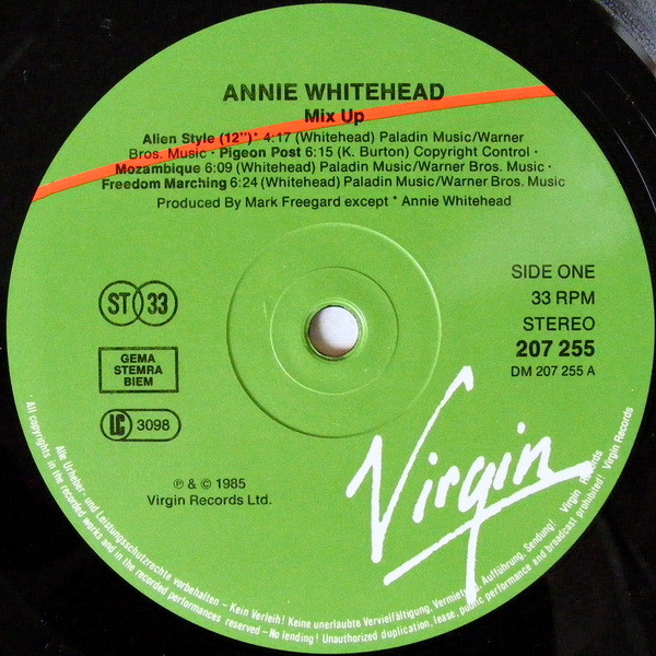 Annie Whitehead - Mix Up | Virgin (207 255-620) - 3 Annie Whitehead - Mix Up | Virgin (207 255-620) - 3