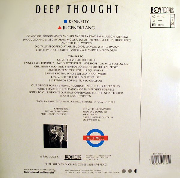 Deep Thought - Kennedy | BOY Records (BOY 8817-12) - 2