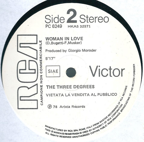 The Three Degrees - Giving Up, Giving In | RCA Victor (PC 6249) - 3