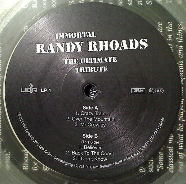Various - Immortal Randy Rhoads [The Ultimate Tribute] | UDR (UDR0473 2LP) - 4