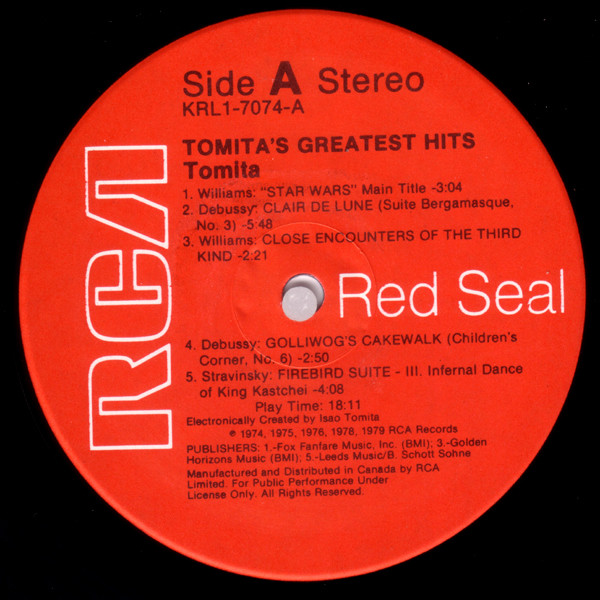 Tomita - Tomita's Greatest Hits | RCA Red Seal (KRL 1-7074) - 3 Tomita - Tomita's Greatest Hits | RCA Red Seal (KRL 1-7074) - 3