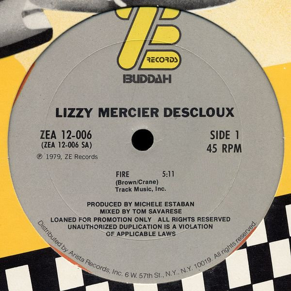 Lizzy Mercier Descloux - Fire / Mission Impossible | ZE Records (ZEA12-006)