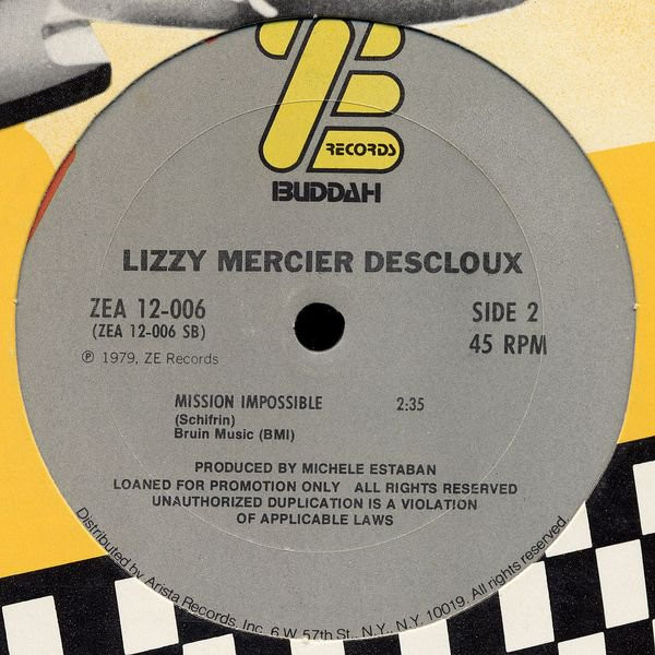 Lizzy Mercier Descloux - Fire / Mission Impossible | ZE Records (ZEA12-006) - 2