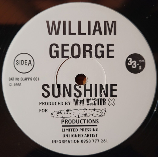 William George - Sunshine | Blapps! Records (BLAPPS 001)