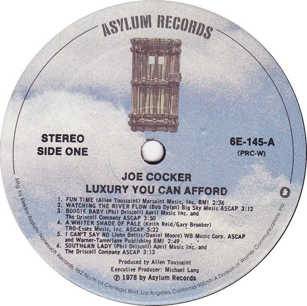 Joe Cocker - Luxury You Can Afford | Asylum Records (6E-145) - 2 Joe Cocker - Luxury You Can Afford | Asylum Records (6E-145) - 2