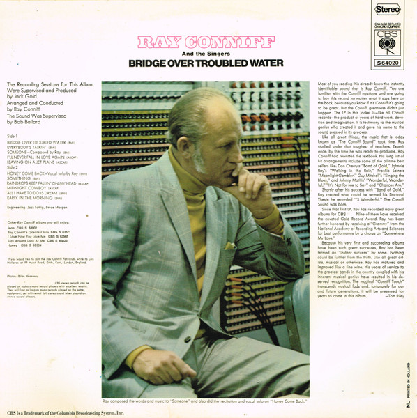 Ray Conniff And The Singers - Bridge Over Troubled Water | CBS (S 64020) - 2