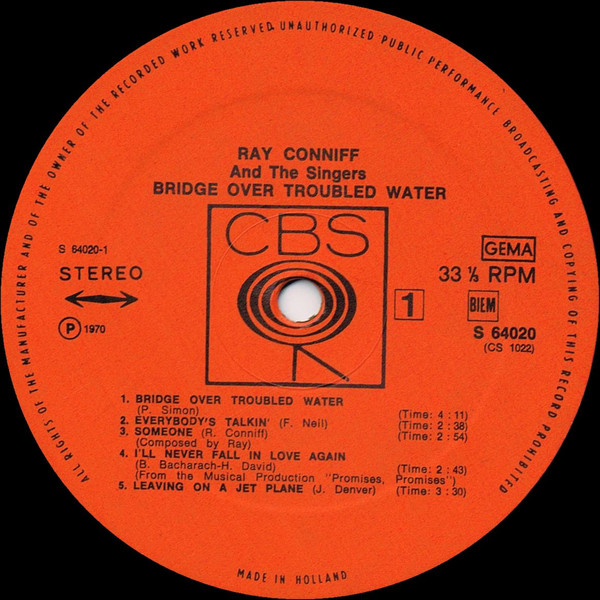Ray Conniff And The Singers - Bridge Over Troubled Water | CBS (S 64020) - 3