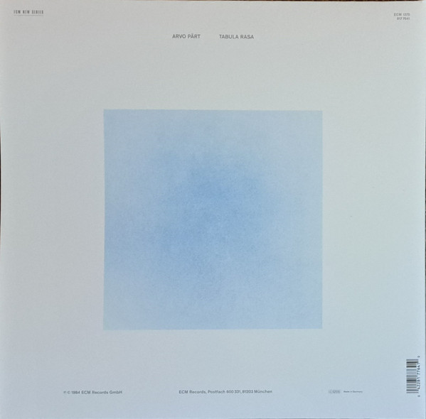 Arvo Pärt - Tabula Rasa | ECM New Series (1275) - 2