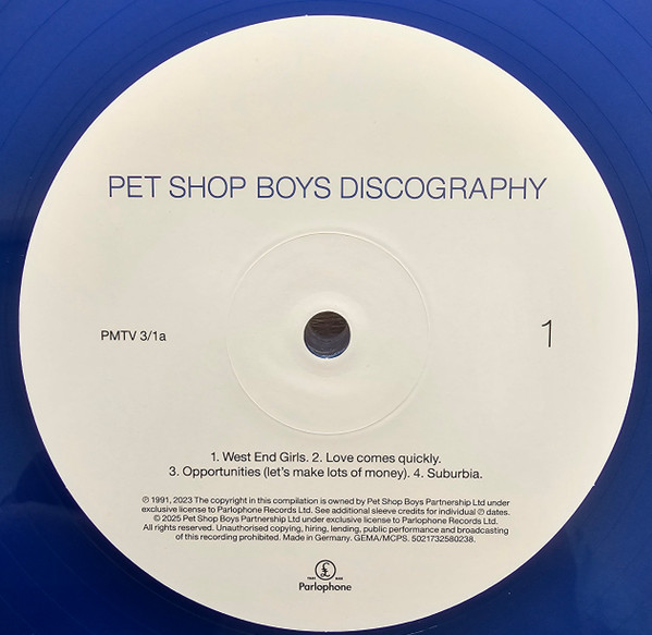 Pet Shop Boys - Discography (The Complete Singles Collection 1985-1991) | Parlophone (PMTV 3) - 3 Pet Shop Boys - Discography (The Complete Singles Collection 1985-1991) | Parlophone (PMTV 3) - 3