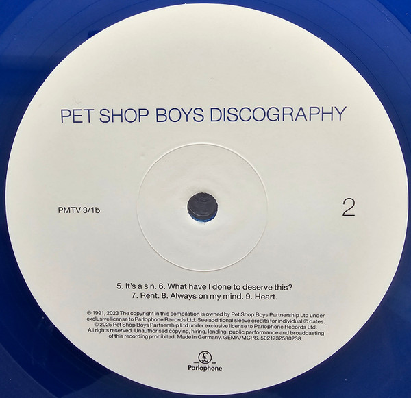 Pet Shop Boys - Discography (The Complete Singles Collection 1985-1991) | Parlophone (PMTV 3) - 4 Pet Shop Boys - Discography (The Complete Singles Collection 1985-1991) | Parlophone (PMTV 3) - 4