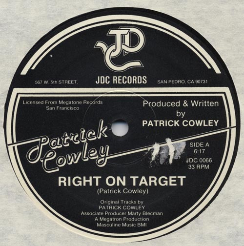 Patrick Cowley - Right On Target | JDC Records (JDC 0066) - 3