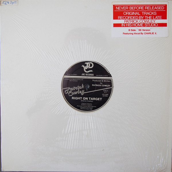 Patrick Cowley - Right On Target | JDC Records (JDC 0066) - main