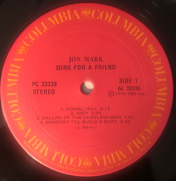 Jon Mark - Songs For A Friend [Vinyl] | Columbia (PC 33339) - 3