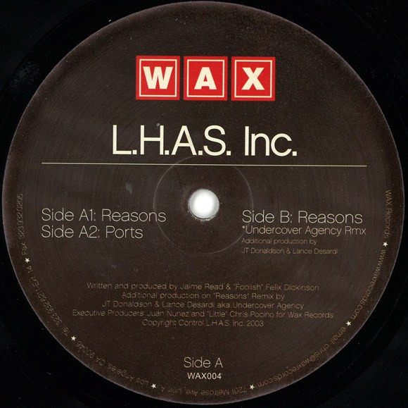L.H.A.S. Inc. - Reasons / Ports | Wax Records (WAX004) - main L.H.A.S. Inc. - Reasons / Ports | Wax Records (WAX004) - main