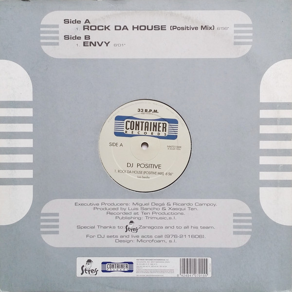 DJ Positive - Rock Da House | Container Records (NM7015MX) - main