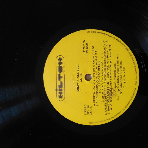 Mimmo Iannelli - Anna | Hilton Records (HLP 2351) - 2 Mimmo Iannelli - Anna | Hilton Records (HLP 2351) - 2