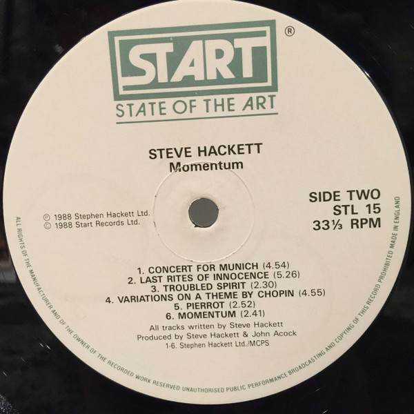 Steve Hackett - Momentum | Start (STL 15) - 4 Steve Hackett - Momentum | Start (STL 15) - 4