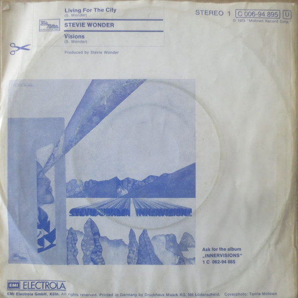 Stevie Wonder - Living For The City / Visions | Tamla Motown (1C 006-94 895) - 2 Stevie Wonder - Living For The City / Visions | Tamla Motown (1C 006-94 895) - 2
