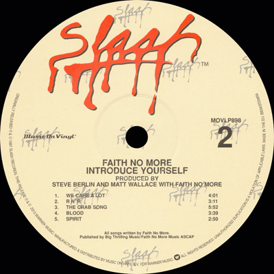 Faith No More - Introduce Yourself | Slash (MOVLP898) - 4