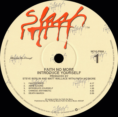 Faith No More - Introduce Yourself | Slash (MOVLP898) - 3