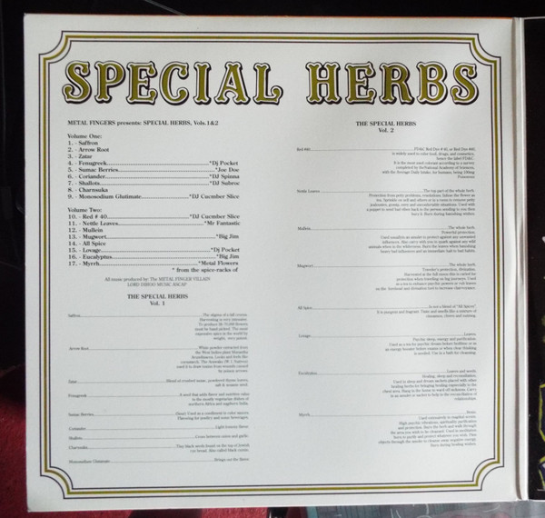 Metal Fingers - Special Herbs (Volume 1&2) | High Times Records (HTR 105) - 3