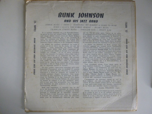 Bunk Johnson And His Jazz Band - Bunk Johnson And His Jazz Band | Jazztone (J.1013) - 3 Bunk Johnson And His Jazz Band - Bunk Johnson And His Jazz Band | Jazztone (J.1013) - 3