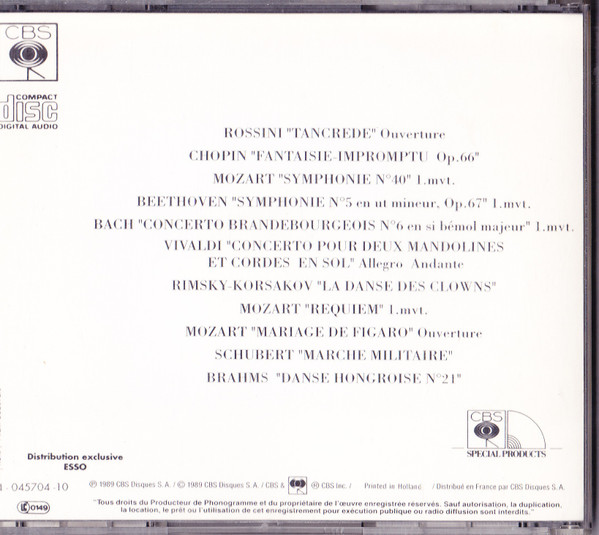 Unknown Artist - Classique Collection | CBS (CD LSP 45704) - 2