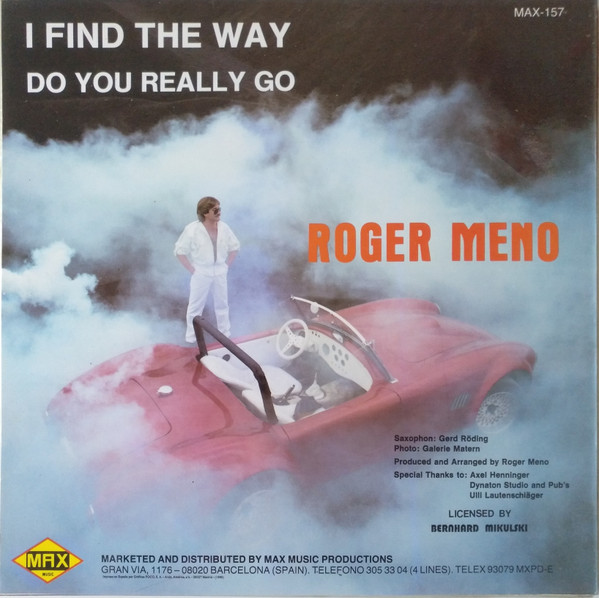 Roger Meno - I Find The Way | Max Music (MAX 157) - 2