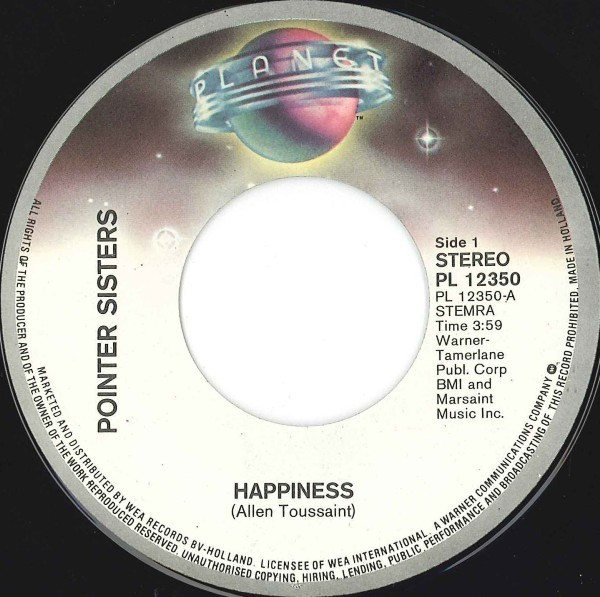 Pointer Sisters - Happiness | Elektra (PL 12350) - 3 Pointer Sisters - Happiness | Elektra (PL 12350) - 3