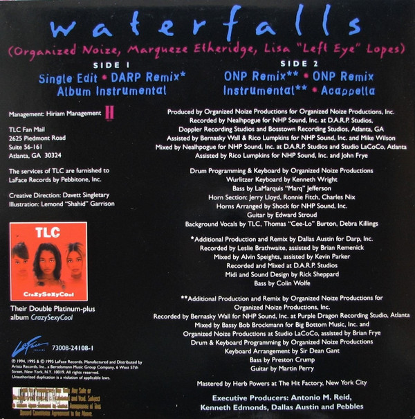TLC - Waterfalls | LaFace Records (73008-24108-1) - 2