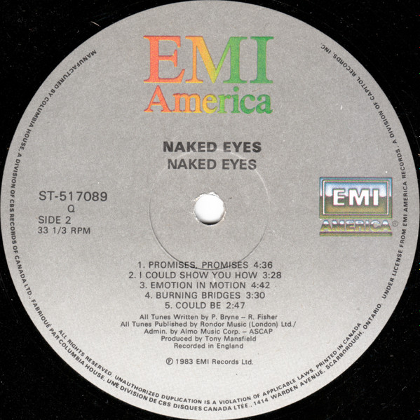 Naked Eyes - Naked Eyes | EMI America (ST-517089) - 4