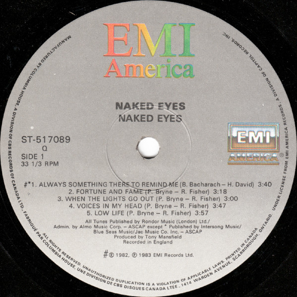 Naked Eyes - Naked Eyes | EMI America (ST-517089) - 3