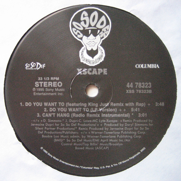 Xscape - Do You Want To / Can't Hang | Columbia (44 78323) - 2 Xscape - Do You Want To / Can't Hang | Columbia (44 78323) - 2