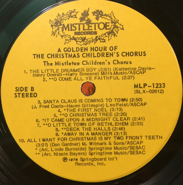 The Christmas Children's Chorus - A Golden Hour Of The Christmas Children's Chorus | Mistletoe Records (MLP-1233) - 4