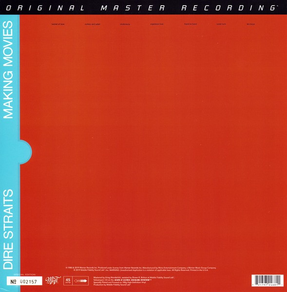 Dire Straits - Making Movies | Mobile Fidelity Sound Lab (MFSL 2-468) - 3