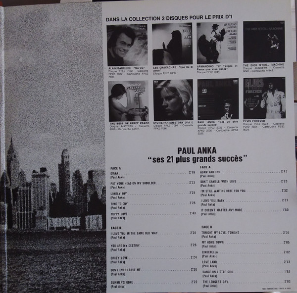 Paul Anka - Ses 21 Plus Grands Succes | RCA International (APL2 2326) - 3 Paul Anka - Ses 21 Plus Grands Succes | RCA International (APL2 2326) - 3