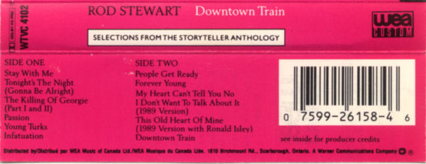 Rod Stewart - Downtown Train (Selections From The Storyteller Anthology) | WEA Custom (WTVC 4102) - 2 Rod Stewart - Downtown Train (Selections From The Storyteller Anthology) | WEA Custom (WTVC 4102) - 2