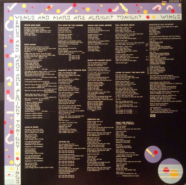 Wings - Venus And Mars | Capitol Records (1C 062-96 623) - 3 Wings - Venus And Mars | Capitol Records (1C 062-96 623) - 3