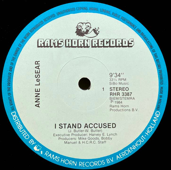 Anne LeSear - I Stand Accused | Rams Horn Records (RHR 3387) - 3