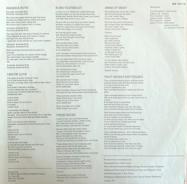 Everly Brothers - Born Yesterday | Mercury (826-142-1 Q) - 3 Everly Brothers - Born Yesterday | Mercury (826-142-1 Q) - 3