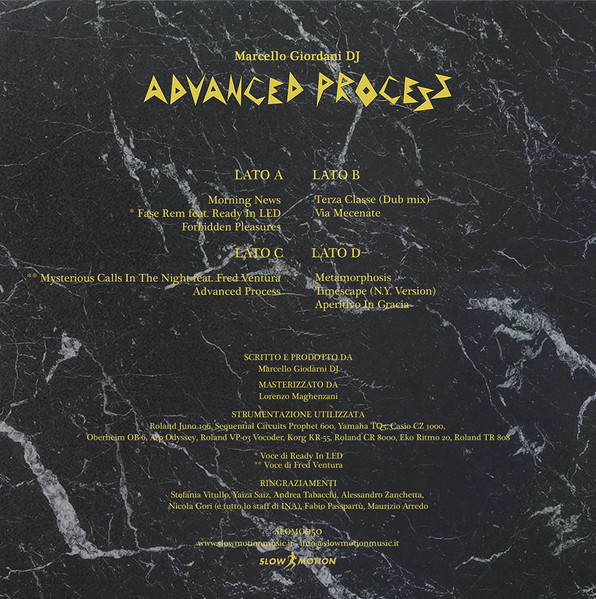 Marcello Giordani - Advanced Process | Slow Motion Records (SLOMO 050) - 2 Marcello Giordani - Advanced Process | Slow Motion Records (SLOMO 050) - 2