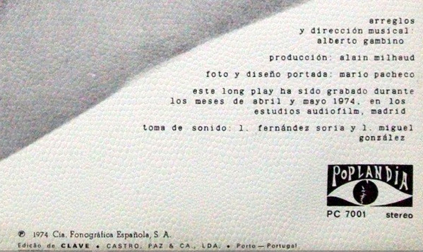 Claudina y Alberto Gambino - Aquí Donde Nos Ven | Poplandia (PC 7001) - 3