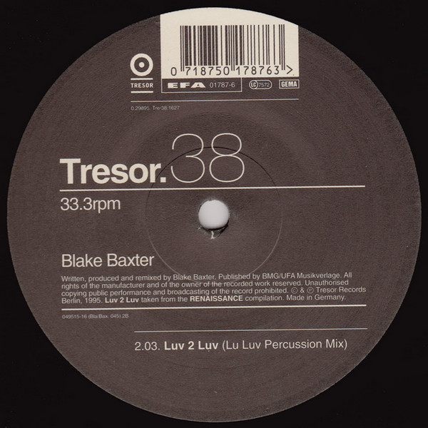 Blake Baxter - Energizer | Tresor (Tresor 38) - 2