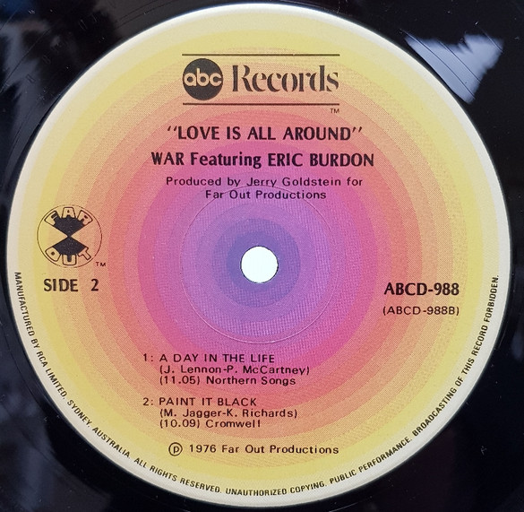 Eric Burdon & War - Love Is All Around | ABC Records (ABCD-988) - 4 Eric Burdon & War - Love Is All Around | ABC Records (ABCD-988) - 4