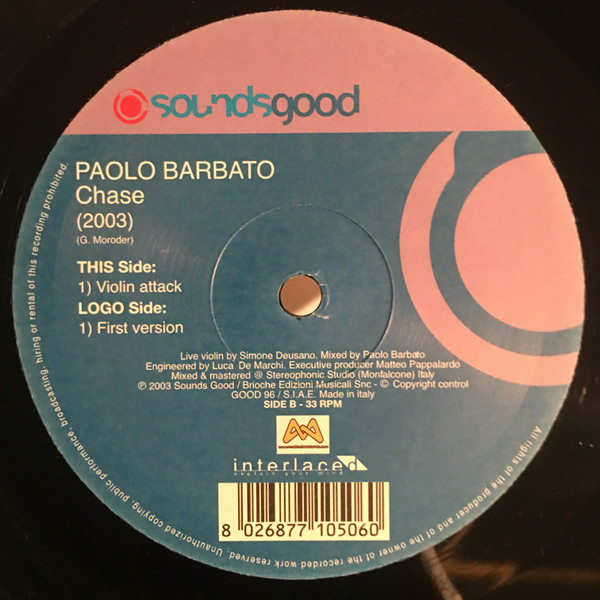 Paolo Barbato - Chase (2003) | Sounds Good (GOOD 96) - 2 Paolo Barbato - Chase (2003) | Sounds Good (GOOD 96) - 2